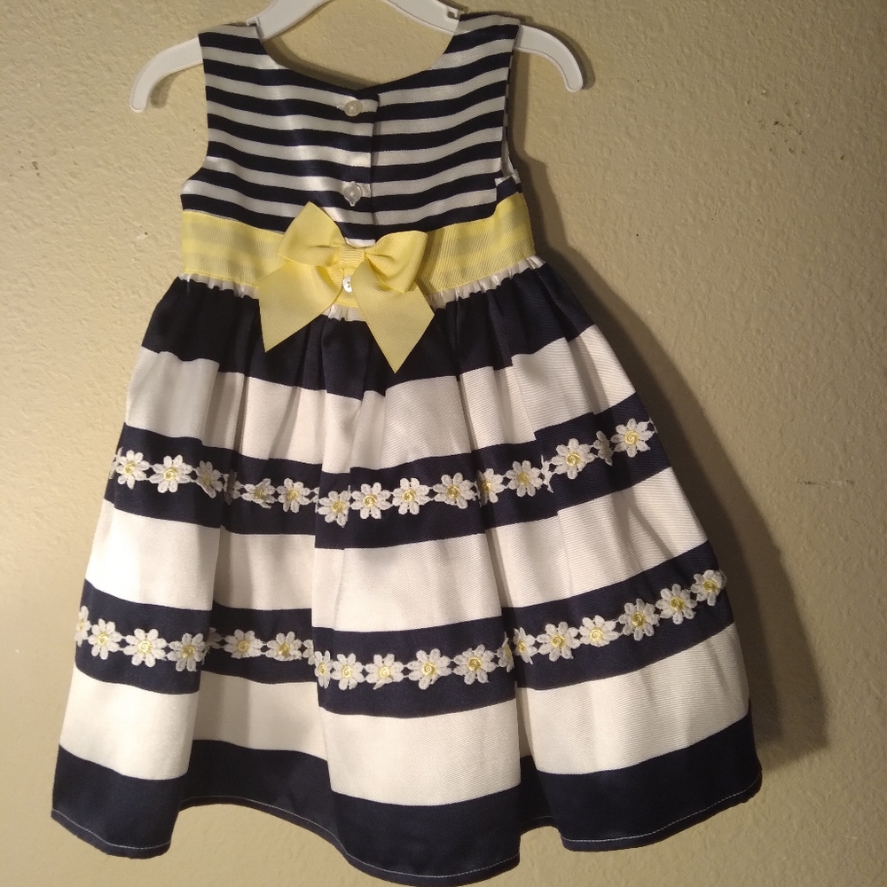 Yellow,Navy and Black dress - Picture 3 of 3